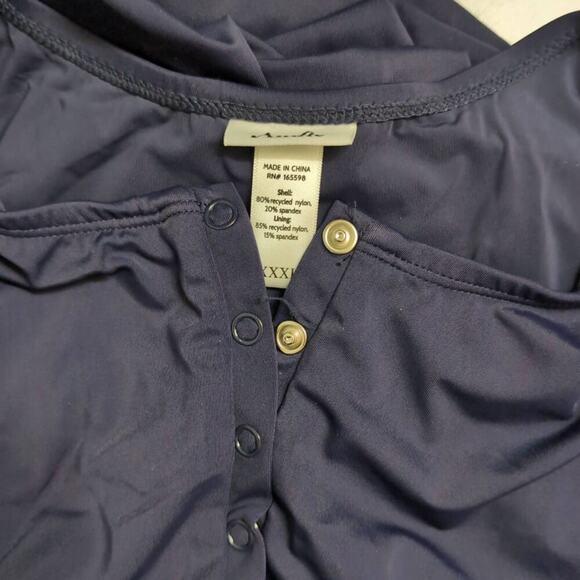 NWT Andie Navy Recycled Stretch Comfortable Malibu One-Piece Swimsuit XXXL - Picture 2 of 8